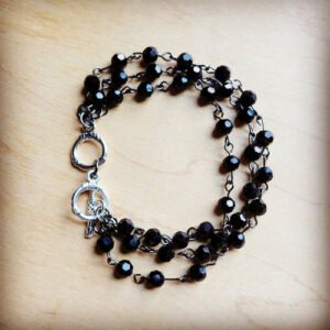 Bracelet Noir Facetté